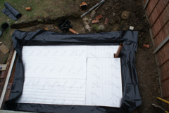 Rear extension underfloor insulation